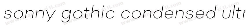 sonny gothic condensed ultra light字体转换